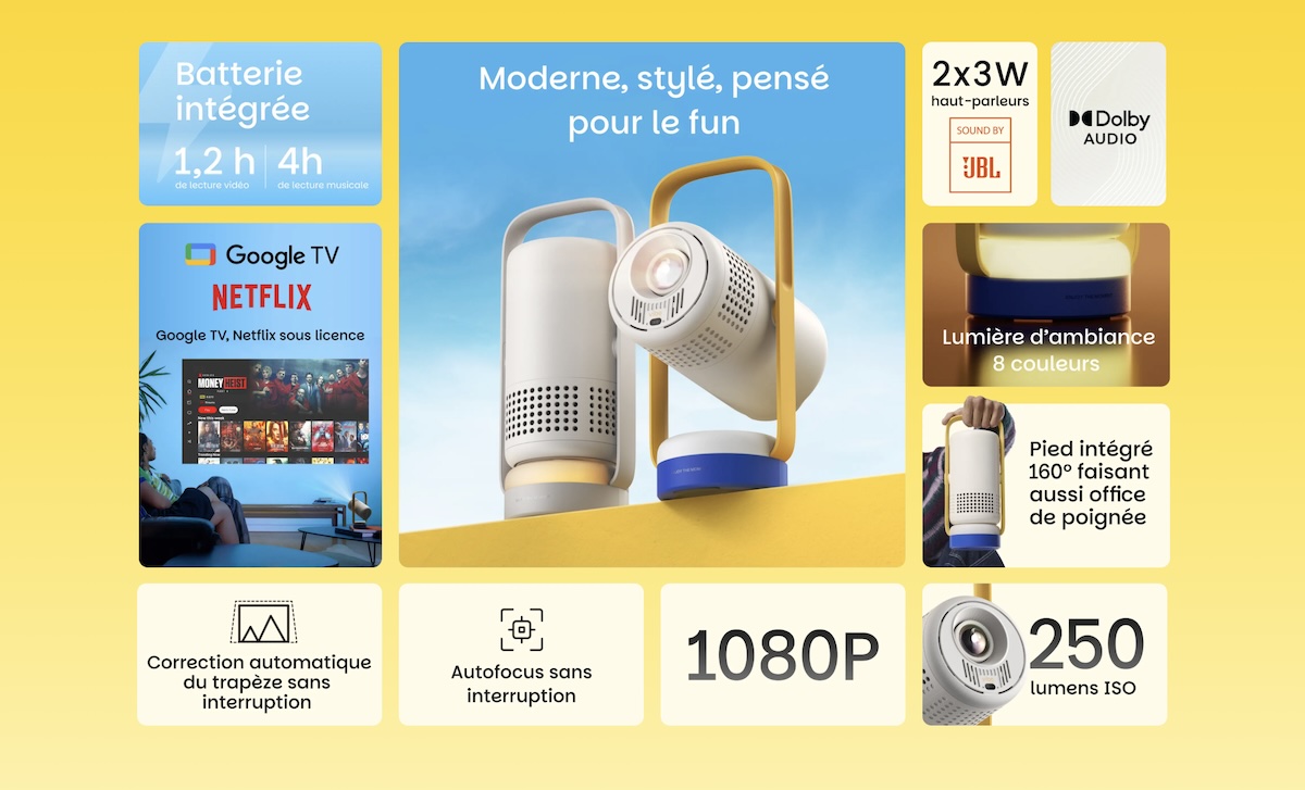 Le projecteur portable XGIMI Vibe One : un allié pour des soirées conviviales